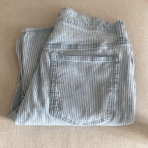 J.Crew High Rise Vintage Straight Striped Jeans